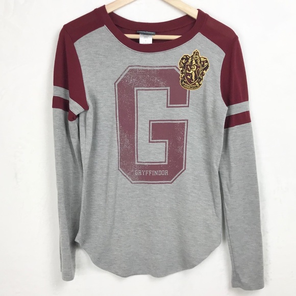 NWT Harry Potter Grtffindor Crest Long Sleeve Shirt Kids M